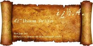 Ölbaum Arika névjegykártya